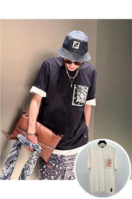フェンディポケットプリント半袖Tシャツ