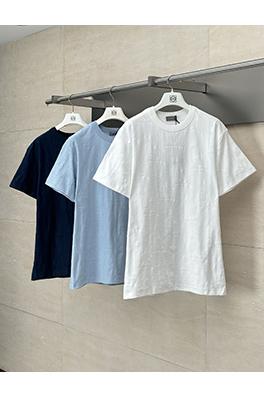 ディオール25SS新しいカット糸ジャカードラウンドネック半袖Tシャツ