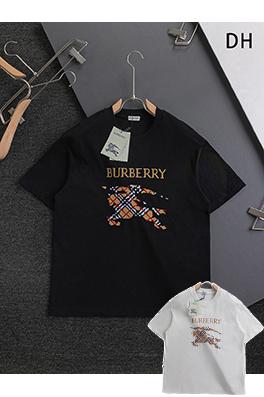バーバリースーパーコピーロゴ刺繍半袖Tシャツ