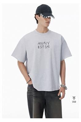 アレキサンダーワン落書きマイクロラベル半袖Tシャツ