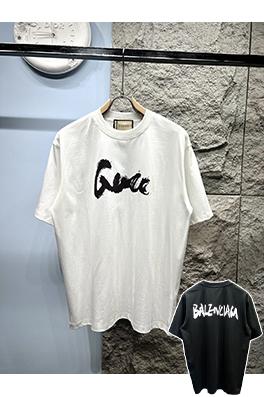 グッチXバレンシアガコラボコレクションサイン入りプリント半袖Tシャツ