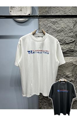 アレキサンダーワン新しい欠けた文字の半袖Tシャツ