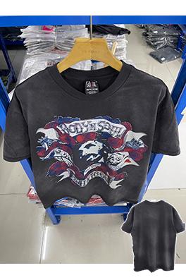 セント マイケル“body&soul“イエスのプリントウォッシュ古いTシャツ