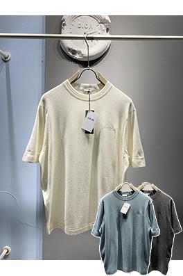 ディオール新しいウールロゴ刺繍Tシャツ