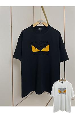 フェンディ新しい黄色の目のTシャツ