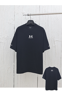 バレンシアガ25SS x UA24 FWコラボアンダーアーマープリント半袖シャツ