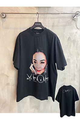 バレンシアガコピープリント半袖tシャツ
