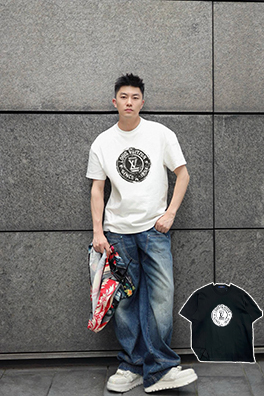 ルイヴィトン2025 ssスタンプロゴ半袖Tシャツ