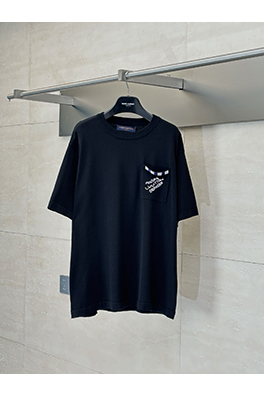 ルイヴィトンスーパーコピーポケットビーズニット半袖Tシャツ