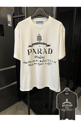 プラダアルファベットクラウン半袖Tシャツ