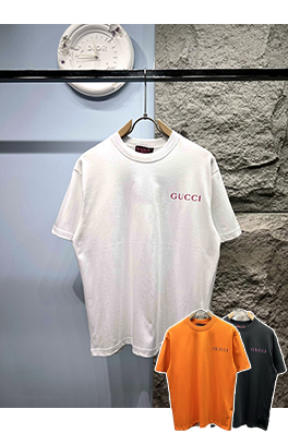 グッチ新しい厚手のマイクロラベル半袖Tシャツ