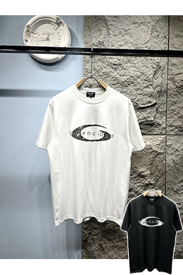 バレンシアガ文字プリント半袖Tシャツ
