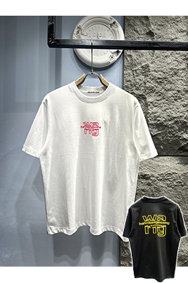 アレキサンダーワン新しい立体ロゴ文字半袖Tシャツ