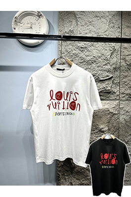 ルイヴィトンスーパーコピー新しい漫画のアルファベット半袖Tシャツ