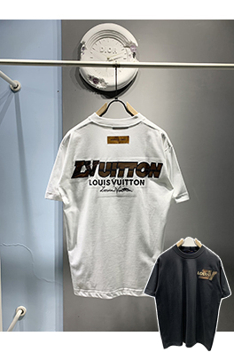 ルイヴィトンコピーロゴ刺繍Tシャツ