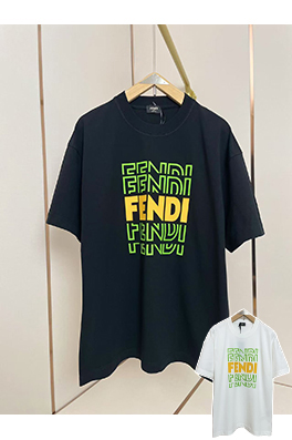 フェンディ新しいアルファベットのシリコンプリントTシャツ