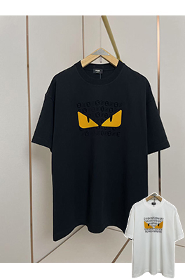 フェンディ新しい黄色の目のTシャツ