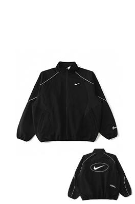 SupremexNike コラボコレクション袖口の刺繍ロゴジャケット