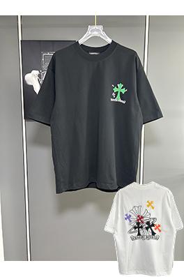 クロムハーツプリントロゴ公式同款半袖Tシャツ