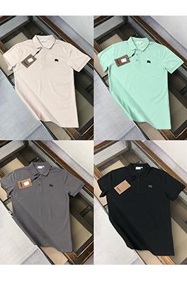 バーバリーロゴ入りボタン半袖ポロシャツ