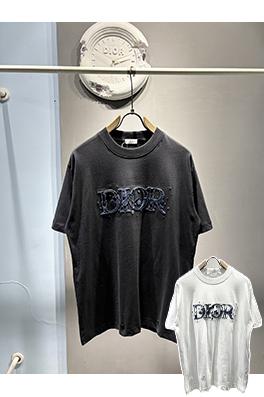 ディオール新しい立体ビーズ刺繍Tシャツ