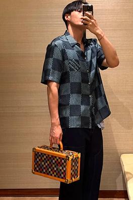 ルイヴィトンコピーチェック柄半袖シャツ