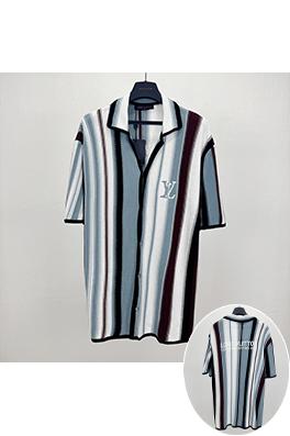 ルイヴィトン刺繍ロゴニット半袖カーディガン