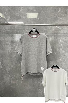 トムブラウンコピー極細ウォーターリップル半袖Tシャツ