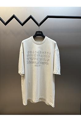 マルタンマルジェラ刺繍プリント半袖シャツ