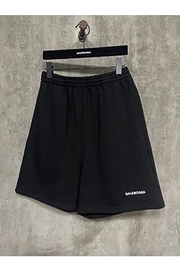バレンシアガ24ssクラシックアルファベットロゴ刺繍カジュアルショーツ