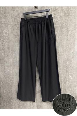 ルイヴィトン25ss LV刺繍カジュアルワイドレッグスーツパンツ