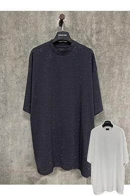 バレンシアガ満天星ホットドリル半袖Tシャツ