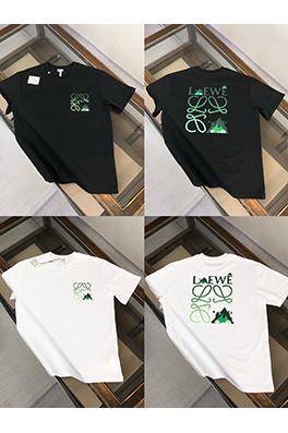 ロエベ 新しい前後ロゴロゴプリント半袖Tシャツ