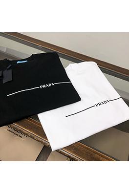 プラダ 胸のブランドプリントロゴ半袖Tシャツ