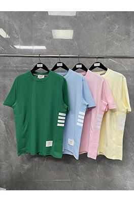 トムブラウン 新しいマカロン色の半袖Tシャツ