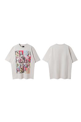 セント マイケルコピー 漫画アニメアメリカンカジュアル重い半袖Tシャツ