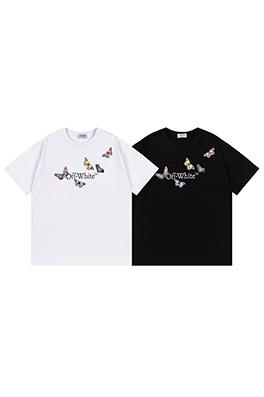 オフホワイト スタイリッシュなルーズバージョンの半袖Tシャツ
