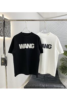 アレキサンダーワンスーパーコピー 新しいクラフトカラーダイヤモンドエンボス半袖Tシャツ