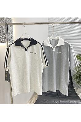 アレキサンダーワン 発泡スタイリッシュな半袖ポロシャツ