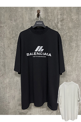 バレンシアガ Ib スローガン反射プリント半袖Tシャツ