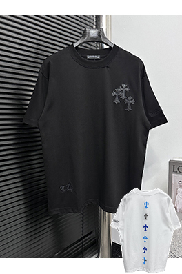 クロムハーツコピータグ付きレザー半袖Tシャツ