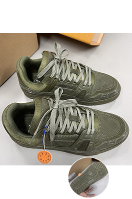 ルイヴィトンLouis V Trainer 25Ss ミリタリー迷彩配色スニーカー