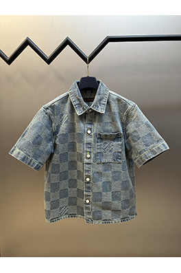 ルイヴィトンDAMIER 3D半袖デニムシャツ