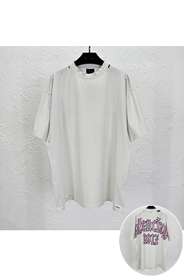 バレンシアガバックプリント半袖Tシャツ