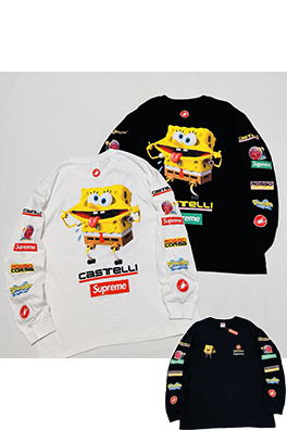 SUPREME SS25 SPONGEBOB CASTELLI RACING L/S クルーネック長袖シャツ