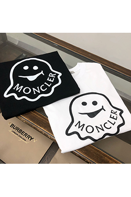モンクレール ロゴ柄プリントラウンドネック半袖Tシャツ