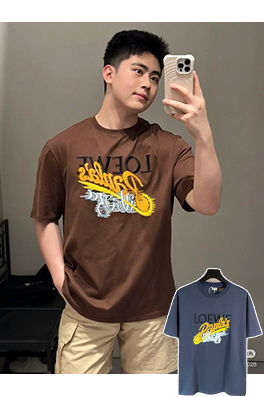 ロエベスーパーコピー 新しいシリーズ Paula’s 島のラウンドネック半袖Tシャツ