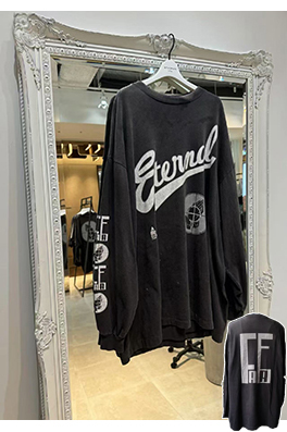 セント マイケル コラボレーションモデル水洗い古い破壊長袖Tシャツ