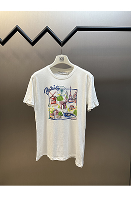 ディオール レディース souvenir ファッションプリント半袖Tシャツ