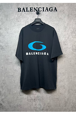 バレンシアガ ファッションプリントロゴ半袖Tシャツ